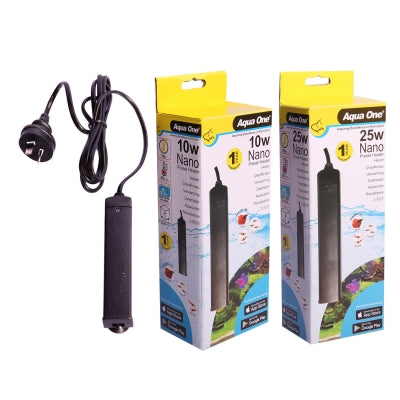 Aqua one nano plastic heater 15cm 25w #15045