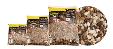 Aqua one natural gravel Australian gold dark 4-6mm
