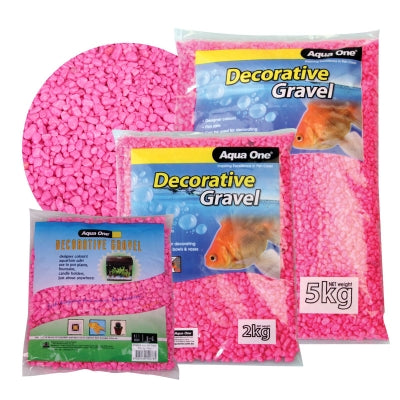 Aqua One decorative gravel pink