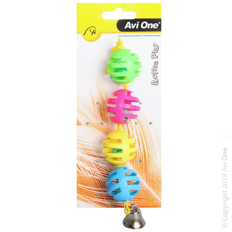 Avi one bird toy geo balls with bell