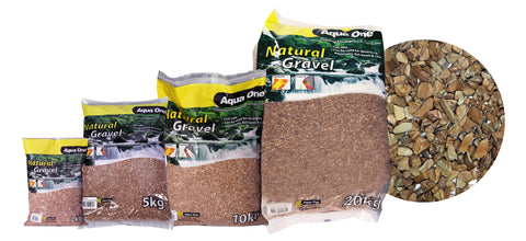 Aqua one natural gravel layered brown
