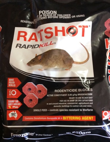Ratshot rapid kill blocks 250g