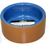 Pet One bowl terracotta blue glazed