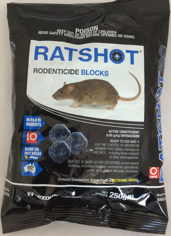 iO ratshot rodenticide blocks