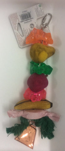 fruit kabob parrot toy large